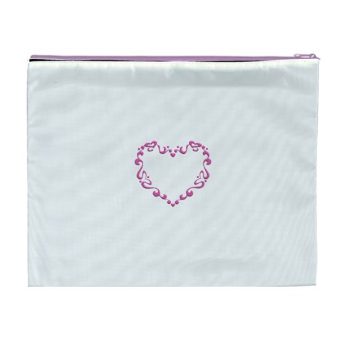 Purple Heart Frame Cosmetic Bag (XL) from ArtsNow.com Back