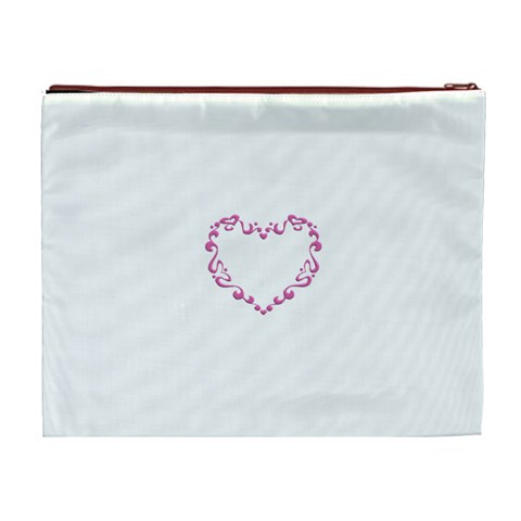 Purple Heart Frame Cosmetic Bag (XL) from ArtsNow.com Back