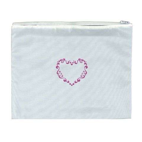 Purple Heart Frame Cosmetic Bag (XL) from ArtsNow.com Back