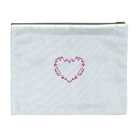 Purple Heart Frame Cosmetic Bag (XL) from ArtsNow.com Back