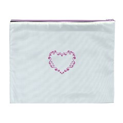 Purple Heart Frame Cosmetic Bag (XL) from ArtsNow.com Back