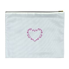 Purple Heart Frame Cosmetic Bag (XL) from ArtsNow.com Back