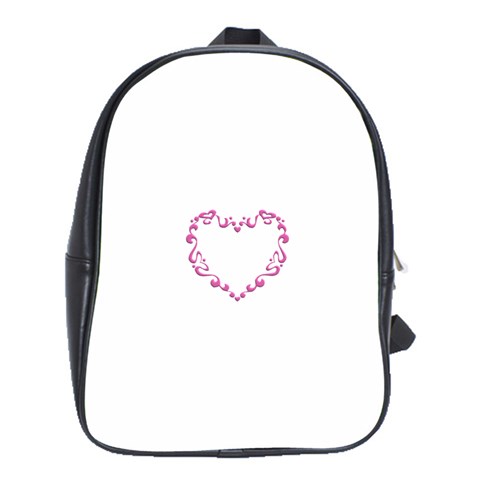 Purple Heart Frame School Bag (Large) from ArtsNow.com Front