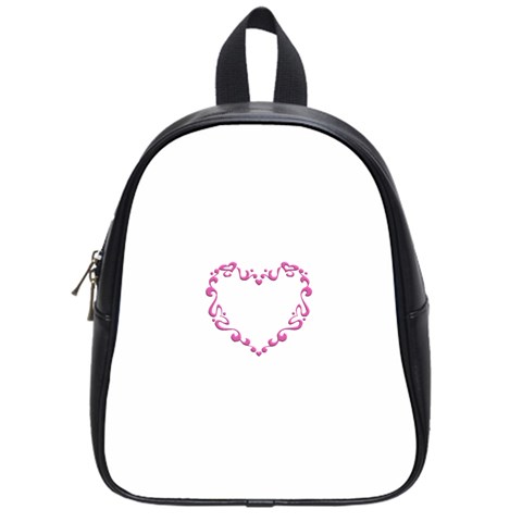 Purple Heart Frame School Bag (Small) from ArtsNow.com Front