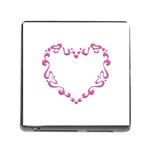 Purple Heart Frame Memory Card Reader with Storage (Square)