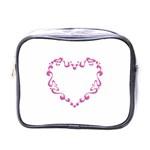 Purple Heart Frame Mini Toiletries Bag (One Side)