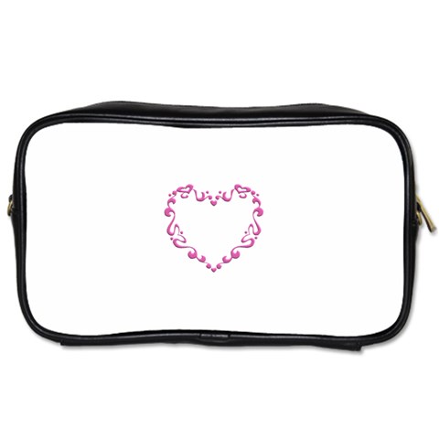 Purple Heart Frame Toiletries Bag (One Side) from ArtsNow.com Front