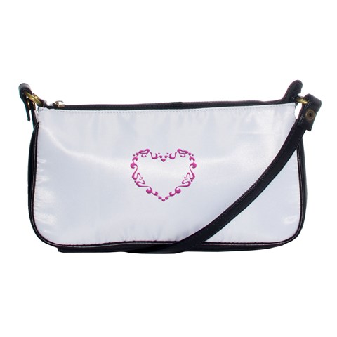 Purple Heart Frame Shoulder Clutch Bag from ArtsNow.com Front