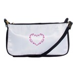 Purple Heart Frame Shoulder Clutch Bag