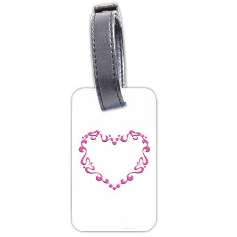 Purple Heart Frame Luggage Tag (two sides) from ArtsNow.com Back