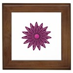 Purple Flower Framed Tile