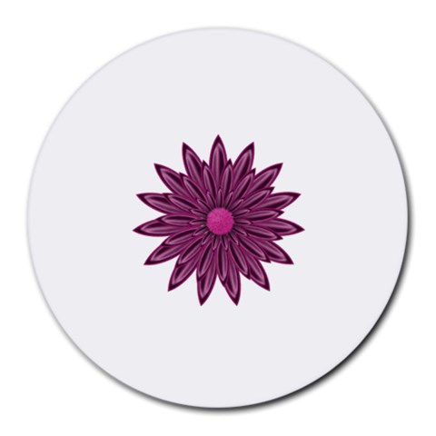 Purple Flower Round Mousepad from ArtsNow.com Front