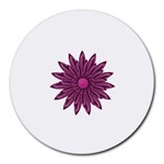 Purple Flower Round Mousepad