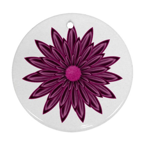 Purple Flower Ornament (Round) from ArtsNow.com Front