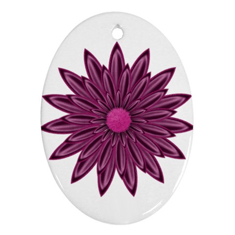 Purple Flower Ornament (Oval) from ArtsNow.com Front