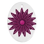 Purple Flower Ornament (Oval)