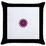 Purple Flower Throw Pillow Case (Black)