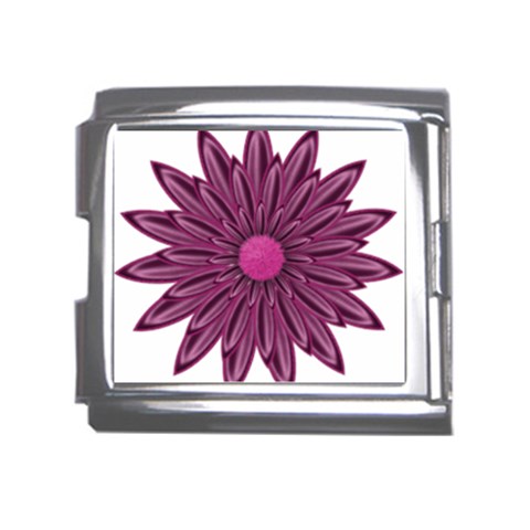 Purple Flower Mega Link Italian Charm (18mm) from ArtsNow.com Front