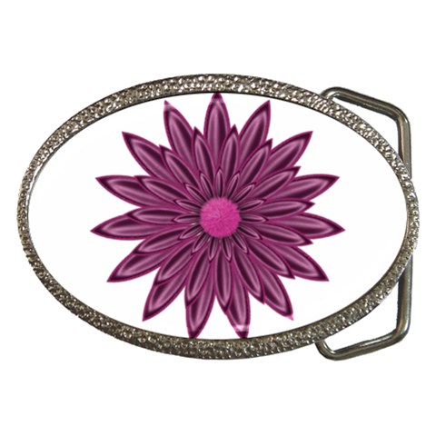 Purple Flower Belt Buckle from ArtsNow.com Front