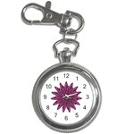 Purple Flower Key Chain Watch