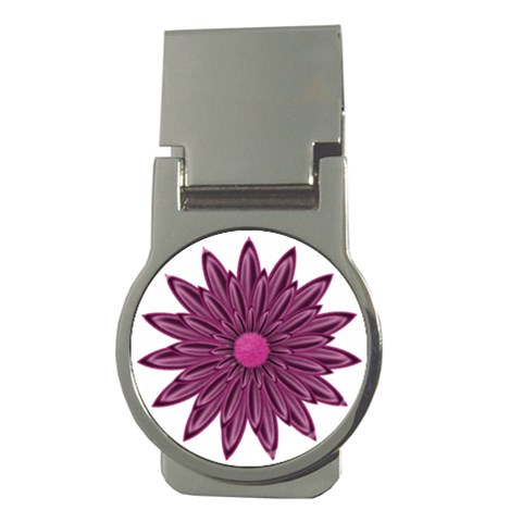 Purple Flower Money Clip (Round) from ArtsNow.com Front