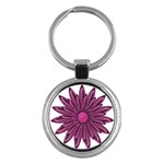 Purple Flower Key Chain (Round)