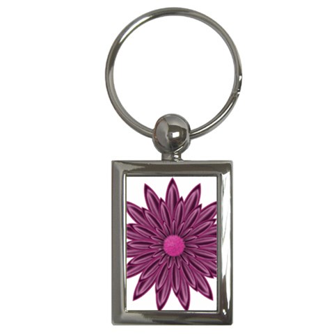 Purple Flower Key Chain (Rectangle) from ArtsNow.com Front