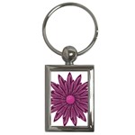 Purple Flower Key Chain (Rectangle)