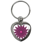 Purple Flower Key Chain (Heart)