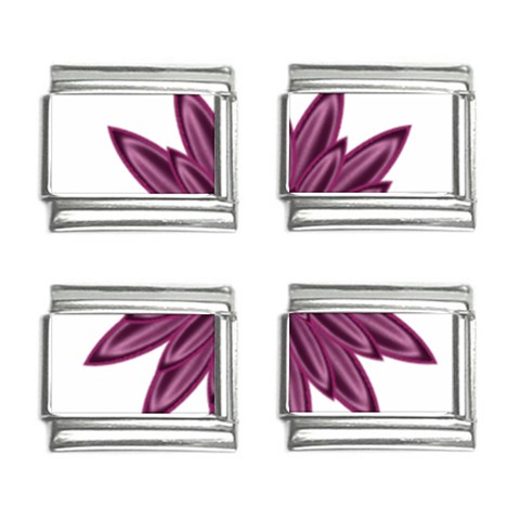 Purple Flower 9mm Italian Charm (4 pack) from ArtsNow.com Front