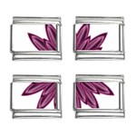 Purple Flower 9mm Italian Charm (4 pack)