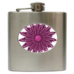 Purple Flower Hip Flask (6 oz)