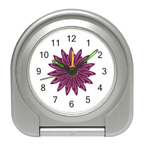 Purple Flower Travel Alarm Clock from ArtsNow.com Front