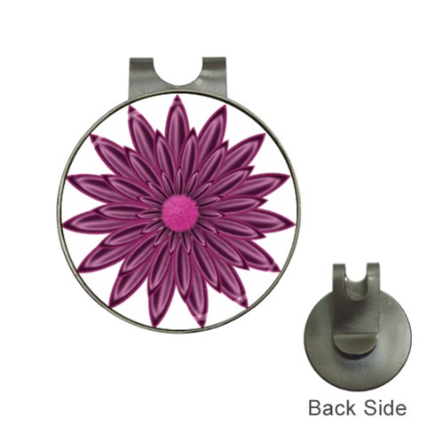 Purple Flower Golf Ball Marker Hat Clip from ArtsNow.com Front