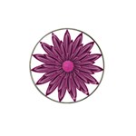 Purple Flower Hat Clip Ball Marker (10 pack)