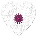 Purple Flower Jigsaw Puzzle (Heart)