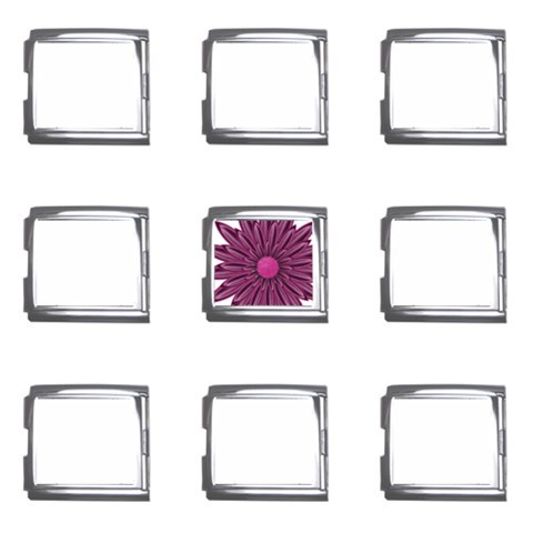 Purple Flower Mega Link Italian Charm (9 pack) from ArtsNow.com Front