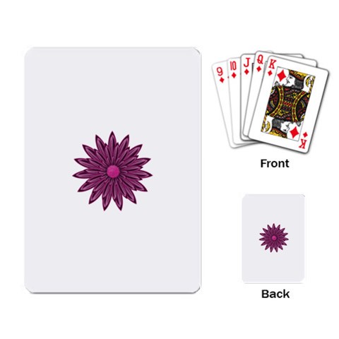 Purple Flower Playing Cards Single Design from ArtsNow.com Back