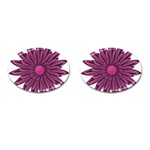 Purple Flower Cufflinks (Oval)