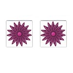 Purple Flower Cufflinks (Square)