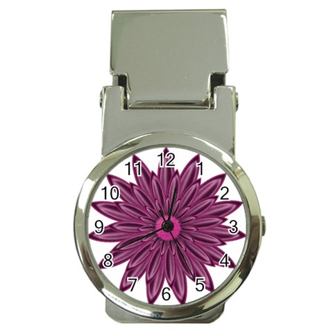 Purple Flower Money Clip Watch from ArtsNow.com Front