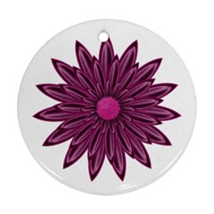 Purple Flower Round Ornament (Two Sides) from ArtsNow.com Front