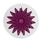 Purple Flower Round Ornament (Two Sides)