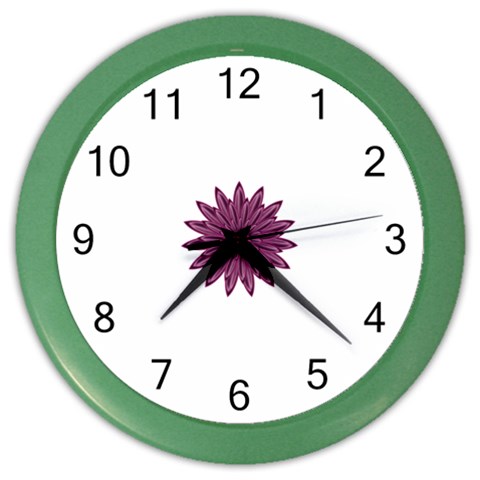 Purple Flower Color Wall Clock from ArtsNow.com Front