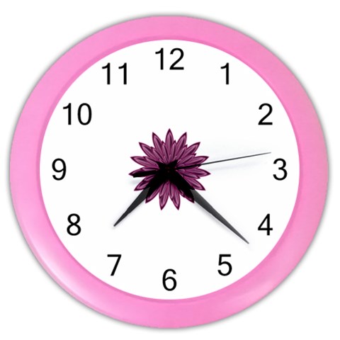 Purple Flower Color Wall Clock from ArtsNow.com Front