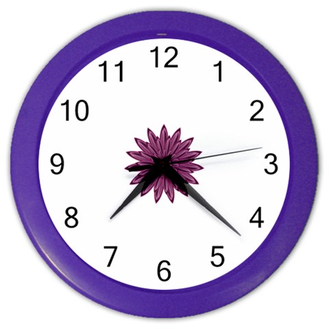 Purple Flower Color Wall Clock from ArtsNow.com Front