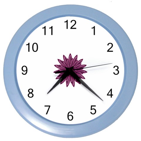 Purple Flower Color Wall Clock from ArtsNow.com Front