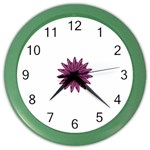 Purple Flower Color Wall Clock