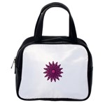 Purple Flower Classic Handbag (One Side)