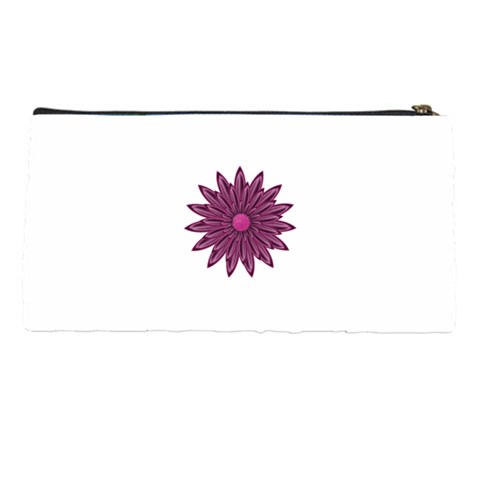 Purple Flower Pencil Case from ArtsNow.com Back